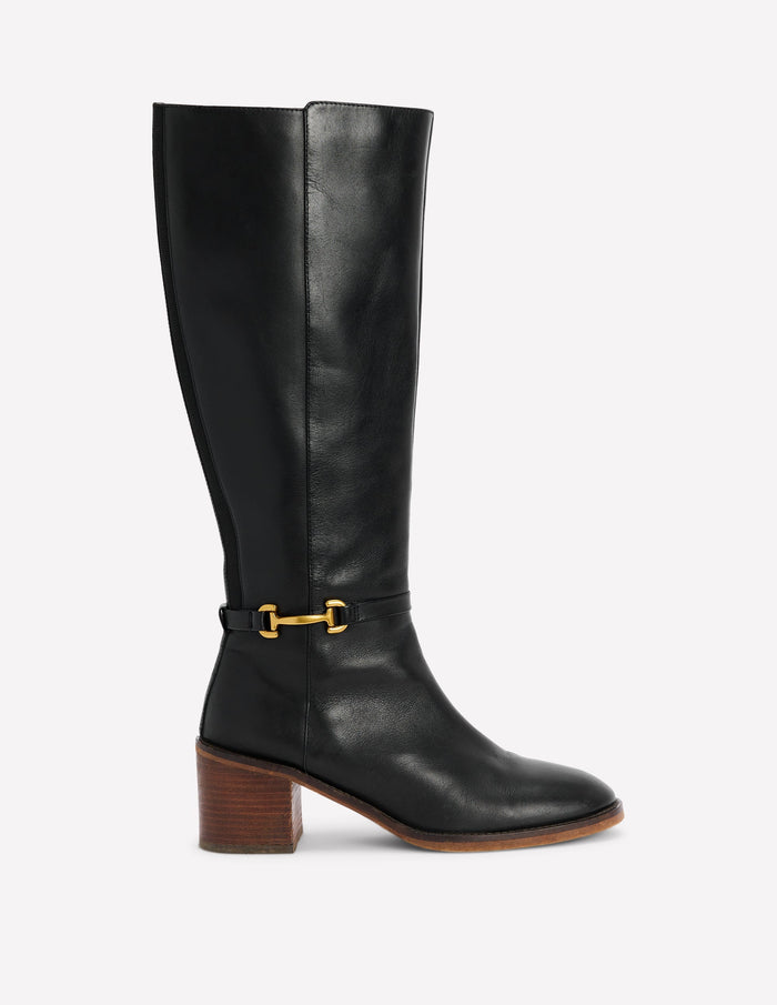 Iris Snaffle Heel Boot Black