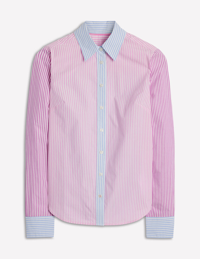 Sienna Cotton Shirt Hotched, Multi Stripe