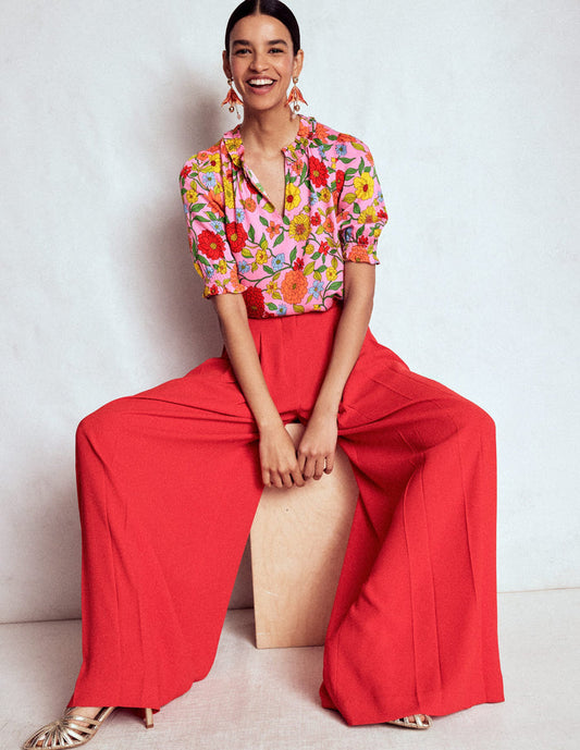 Ria Short Sleeve Top Rose Bloom, Dahlia Trial