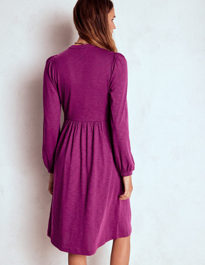Naomi Relaxed Jersey Dress Plum Jam