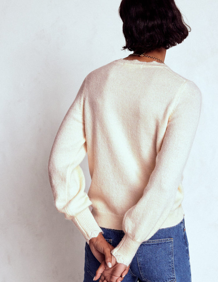 Fluffy Embroidered Sweater Rope