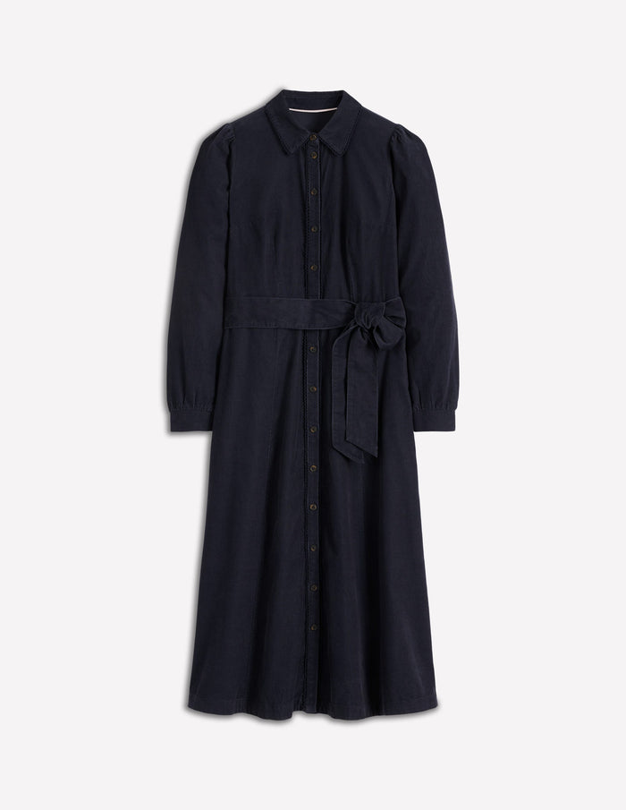 Clara Cord Midi Dress Midnight Blue