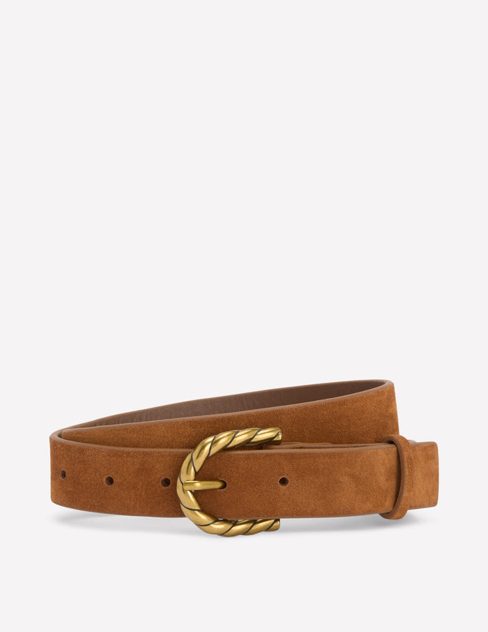 Twist Buckle Belt Tan