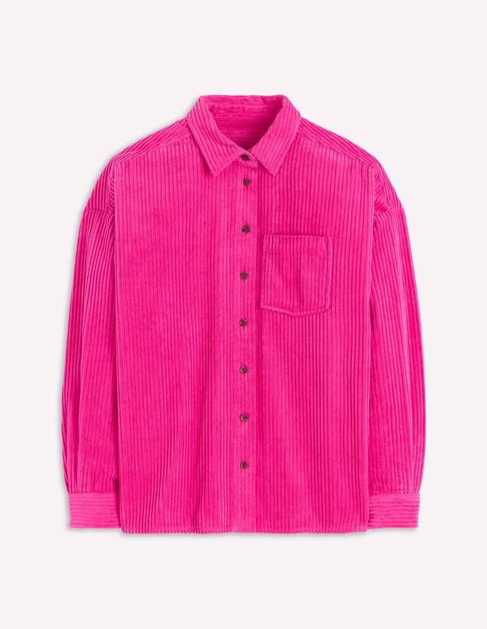 Cord Overshirt Pink Peony