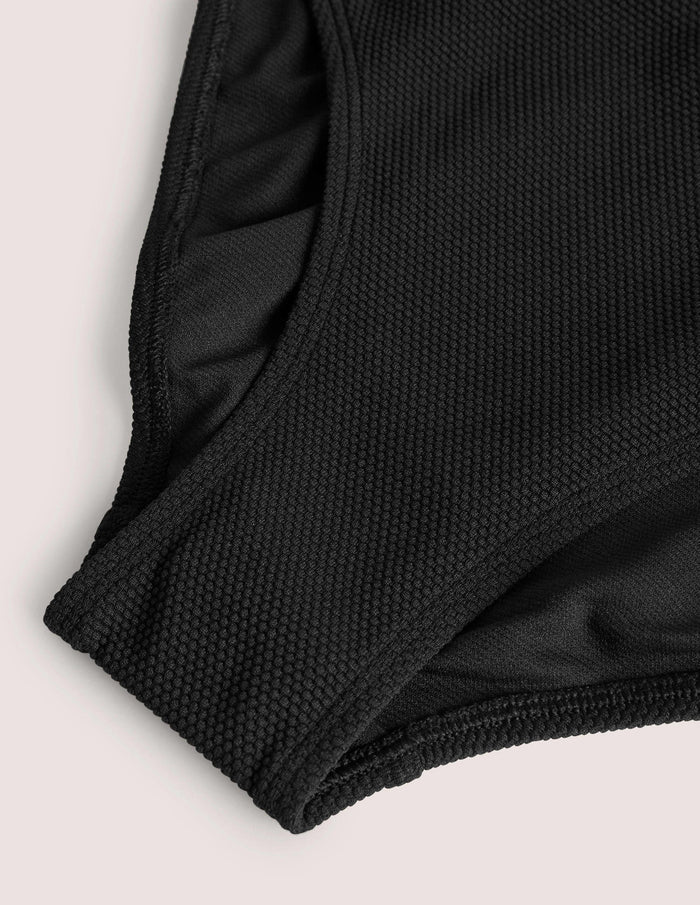 Classic Bikini Bottoms Textured Black