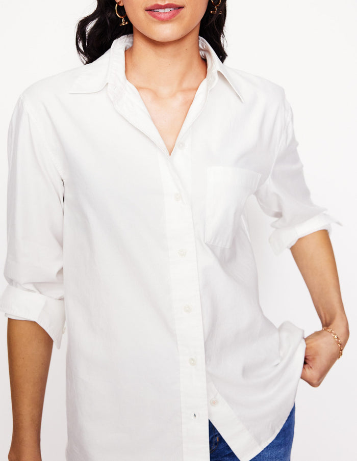 Sadie Relaxed Cotton Shirt White Oxford