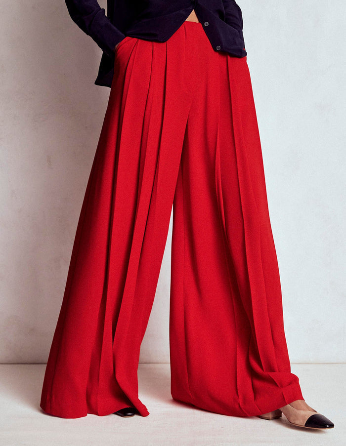 Regent Wide Leg Pants Poppy Red