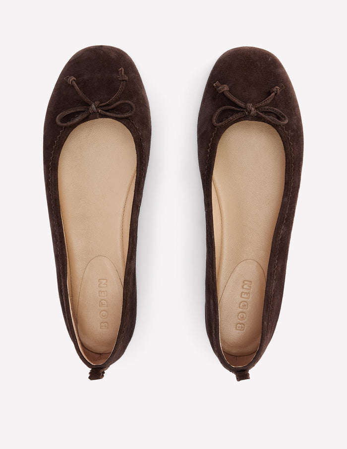 Kitty Flexi Sole Ballet Flats Chocolate