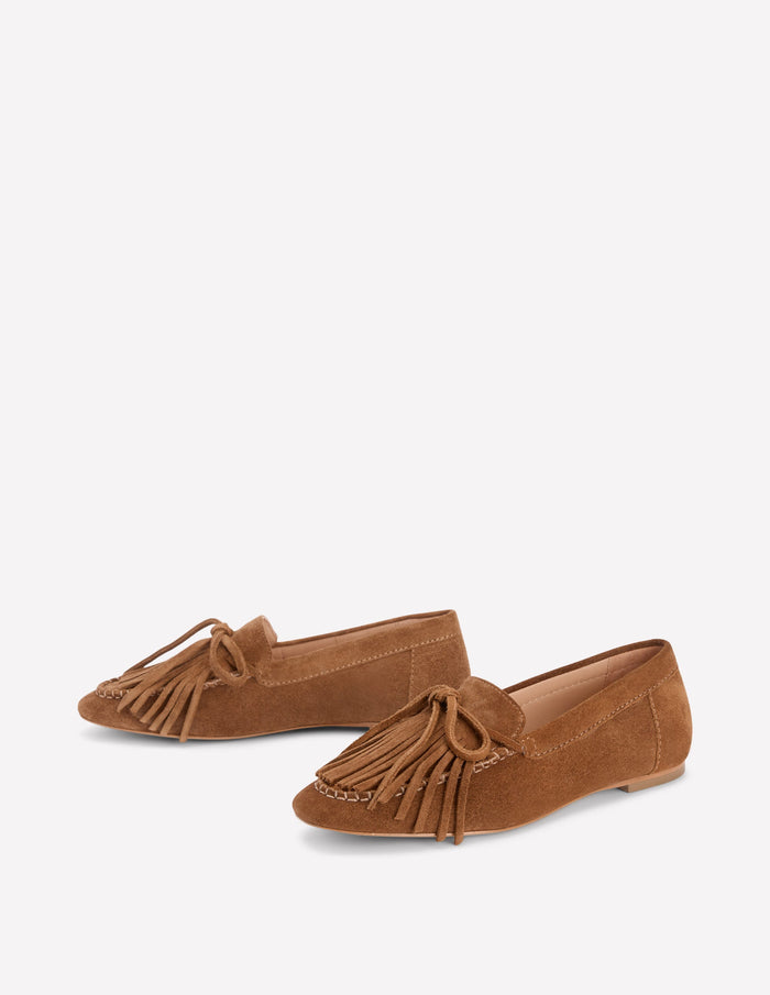 Soft Tassel Deck Shoes Tan