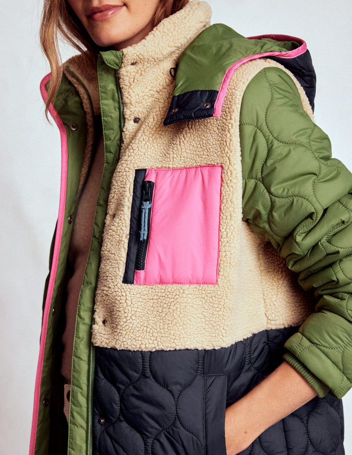 Borg Mix Coat Multi Borg