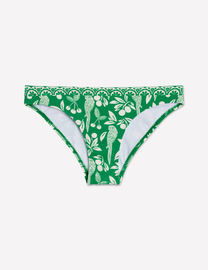 Classic Bikini Bottoms Rich Emerald, Ornate Tropic
