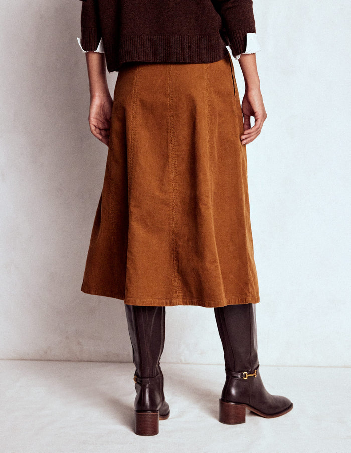 Joy Cord Midi Skirt Ginger