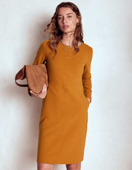 Cornelia Ottoman Dress Toffee Brown