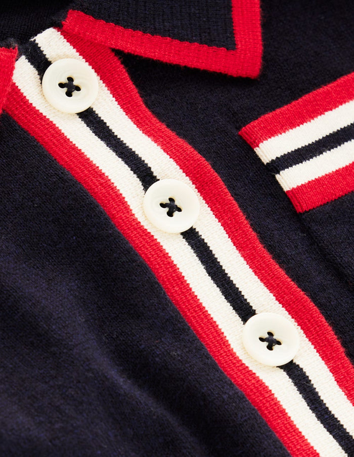 Cotton Henley T-shirt Navy
