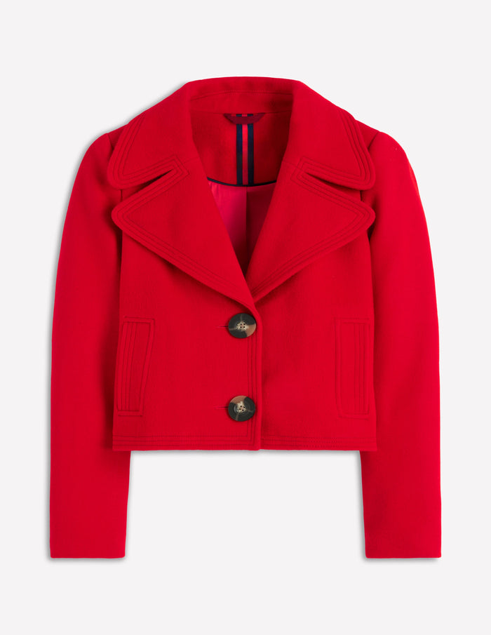 Topstitch Jacket Poppy Red