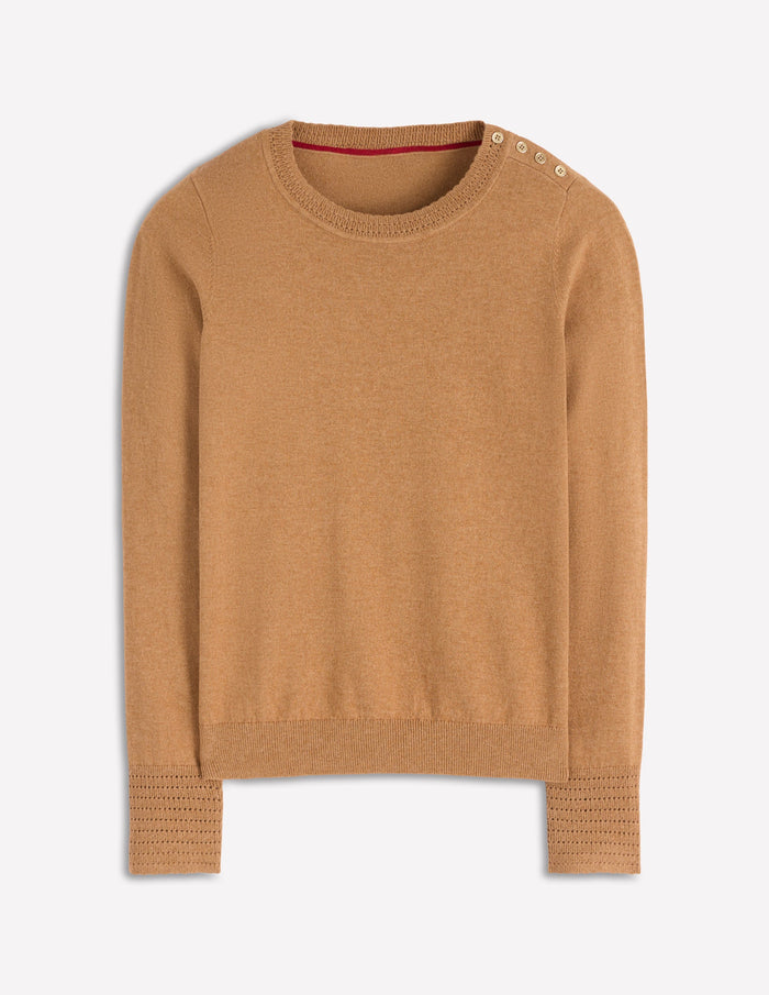 Briony Stitch Sweater Camel Melange