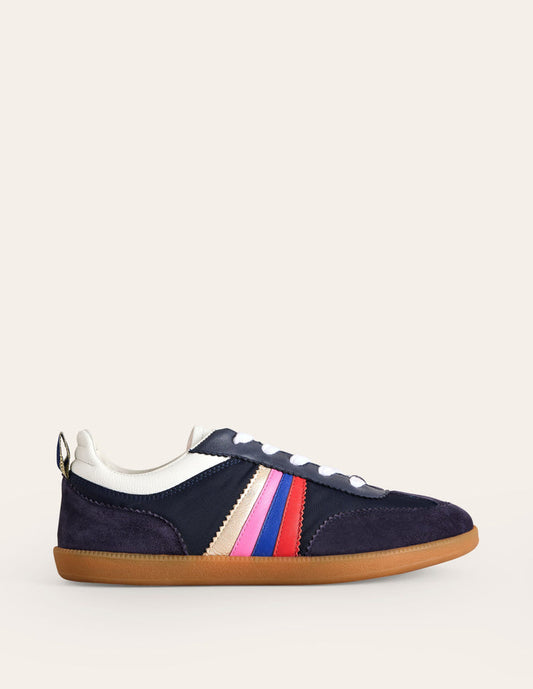 Erin Retro Tennis Trainers Navy/Rainbow