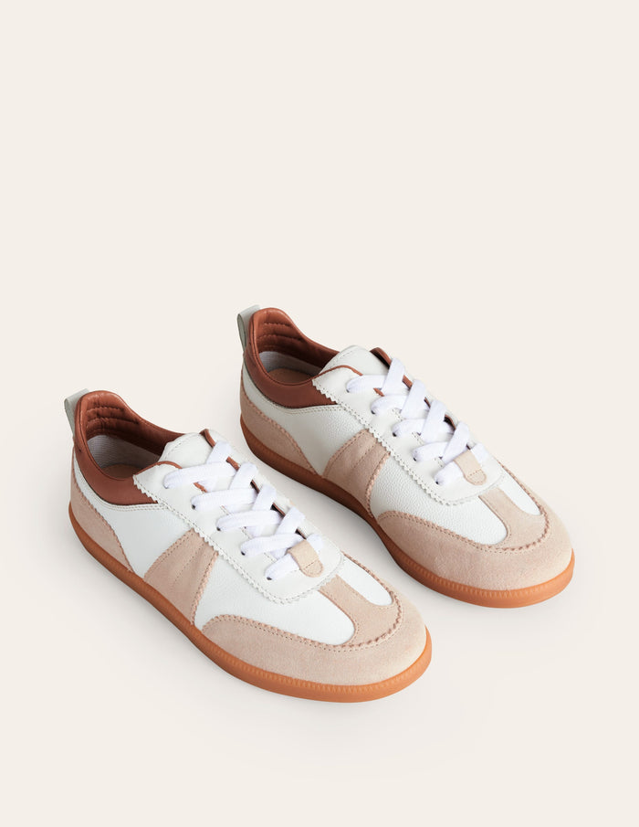 Erin Retro Tennis Trainers White Mix