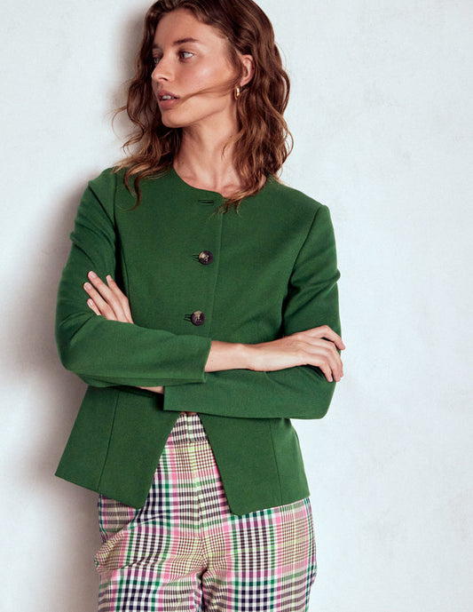 Hampstead Ponte Twill Blazer Hunter Green