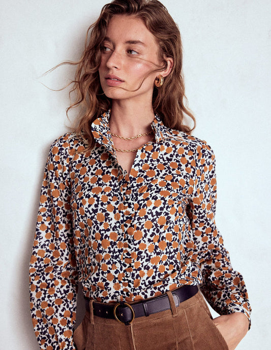 Helena Cotton Top Cognac, Floweret Vine