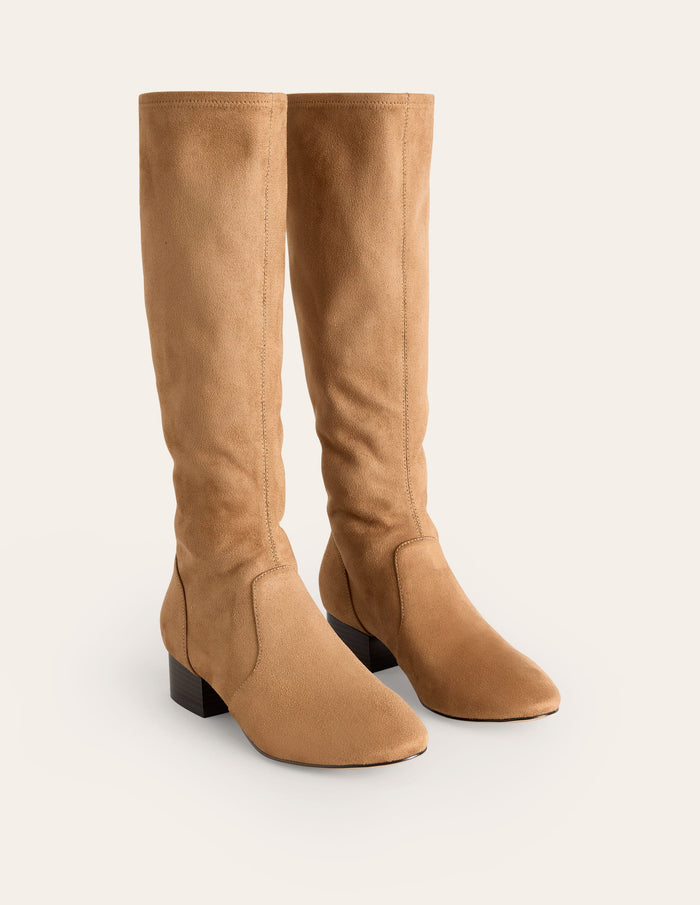 Flat Stretch Knee Boots Acorn