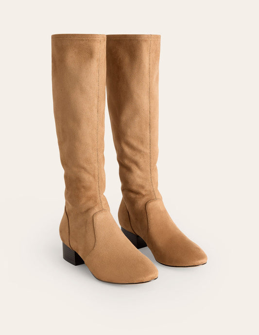 Flat Stretch Knee Boots Acorn