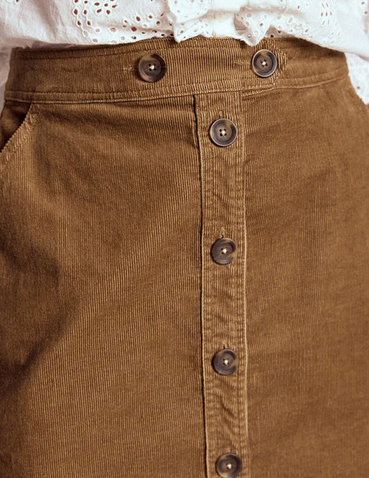 Cecelia Cord Skirt Latte