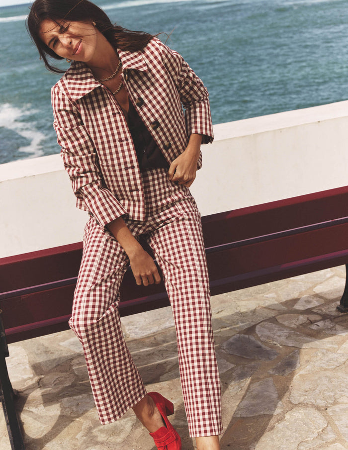 Smart 7/8 Pants Chestnut Gingham
