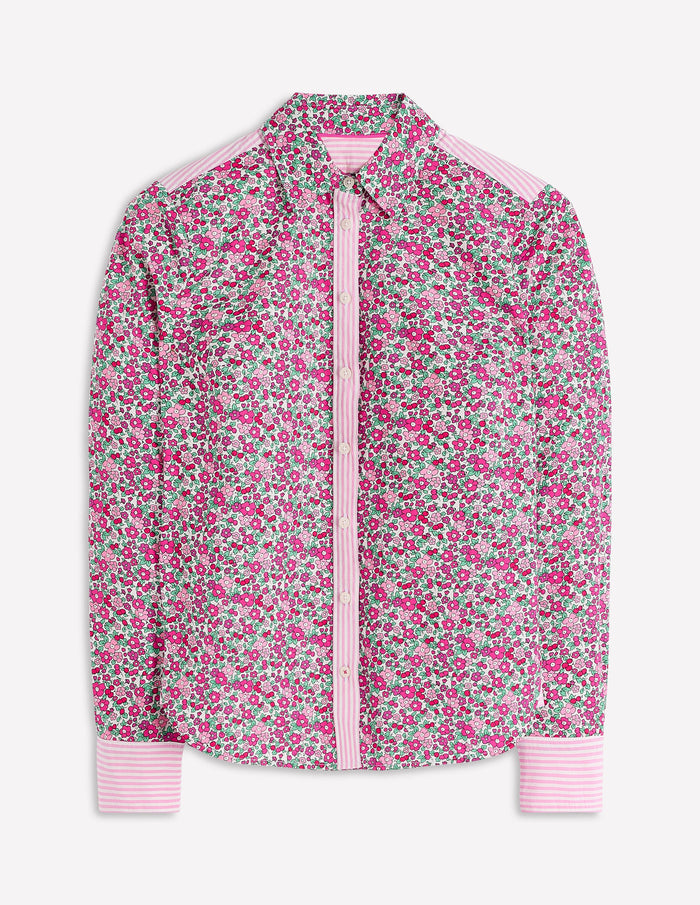 Sienna Cotton Shirt Pop Pansy, Apple Blossom