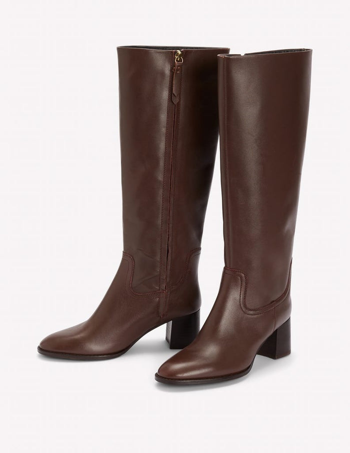 Skye Smart Knee Boots Chocolate
