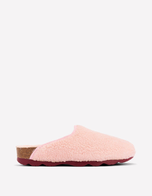 Contrast Sole Mule Slippers Pink
