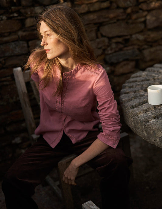 Victoria Cord Shirt Blushing Rose