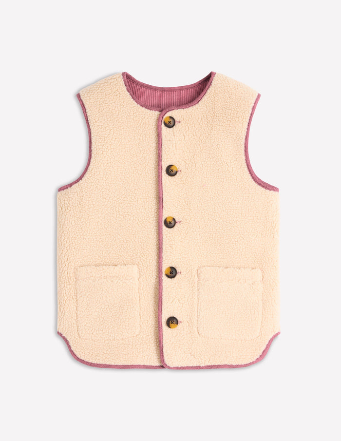 Clerkenwell Reversible Gilet Light Pink, Natural