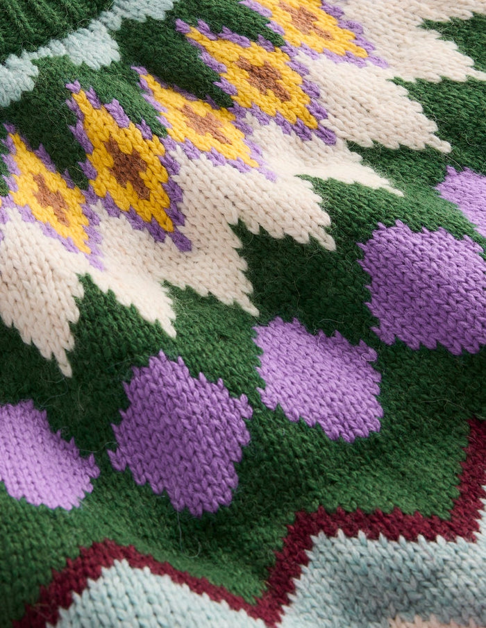 Eleanor Fair Isle Sweater Courtyard Melange