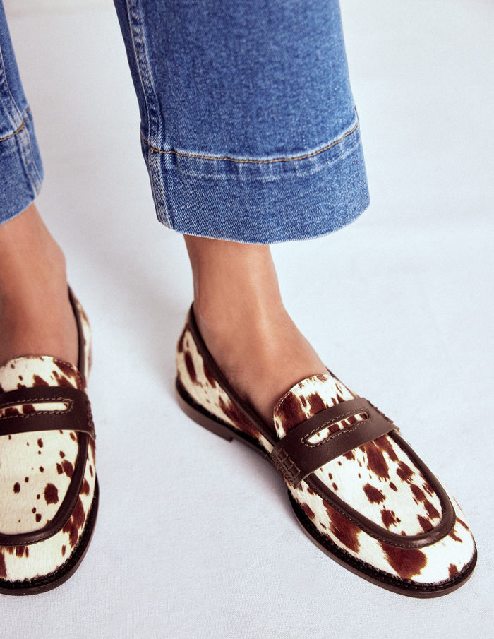 Nya Penny Loafers Brown/Ivory
