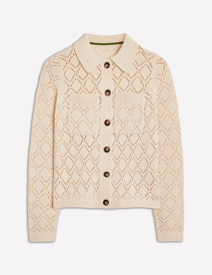Astrid Knitted Shirt Warm Ivory