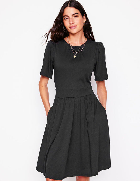 Louisa Short Jersey Dress Black
