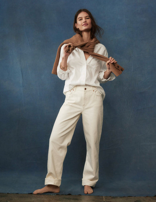 Sadie Relaxed Cotton Shirt White Oxford