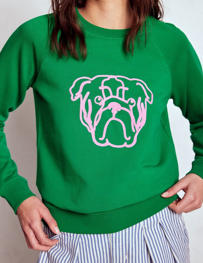 Rosa Embroidered Sweatshirt Grumpy Dog
