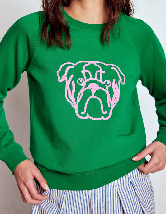 Rosa Embroidered Sweatshirt Grumpy Dog