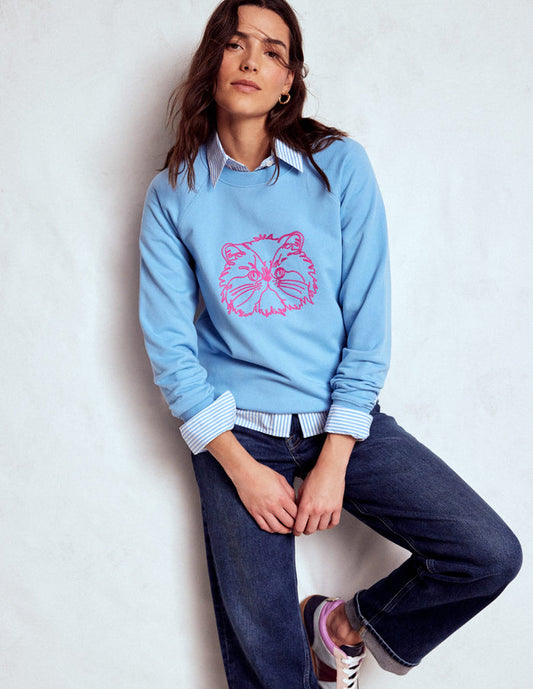 Rosa Embroidered Sweatshirt Grumpy Cat