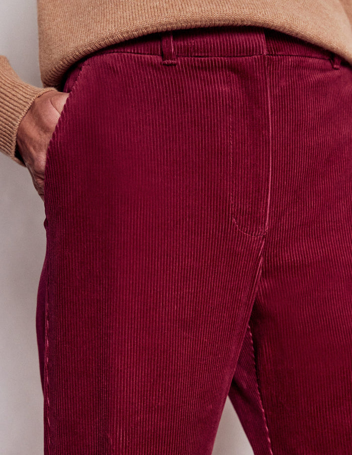 Canonbury Cord Pants Burgundy Red