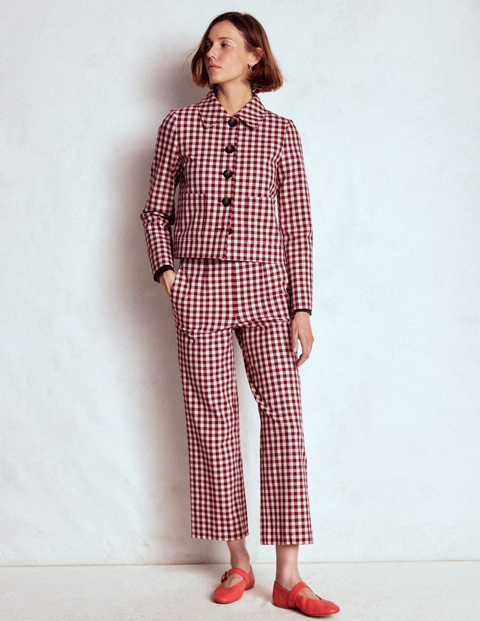 Knightsbridge Gingham Jacket Chestnut Gingham