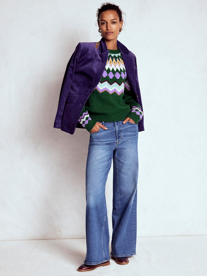 Eleanor Fair Isle Sweater Courtyard Melange