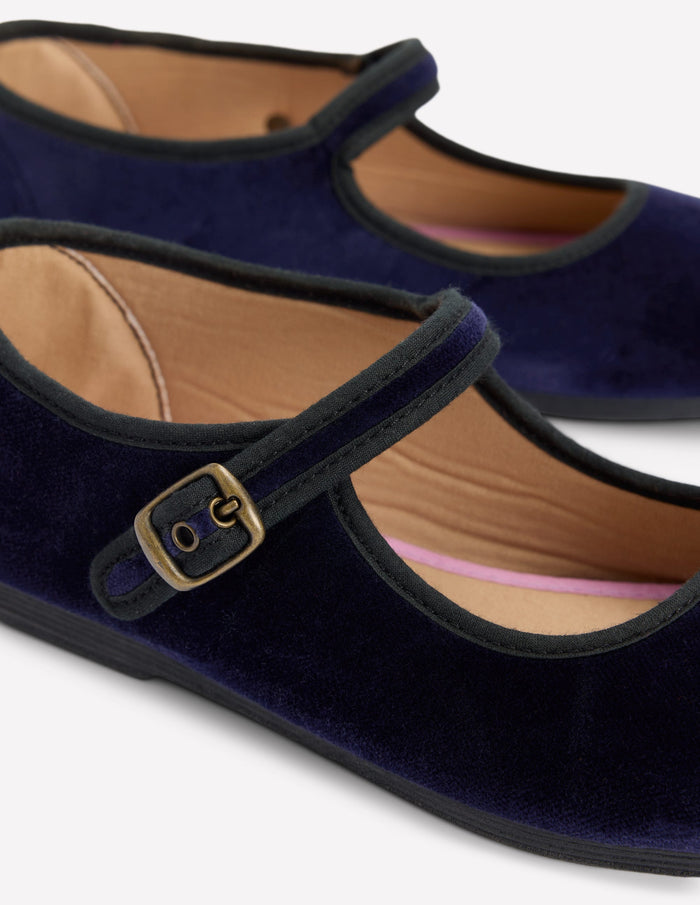 Flexi Mary Jane Navy Velvet