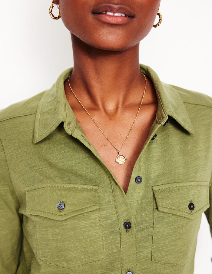 Amy Jersey Shirt Soft Olive