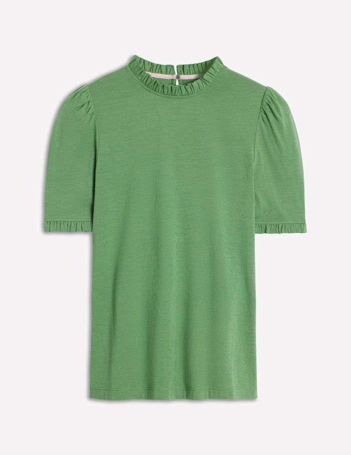 Supersoft Frill Detail T-shirt Newt Green