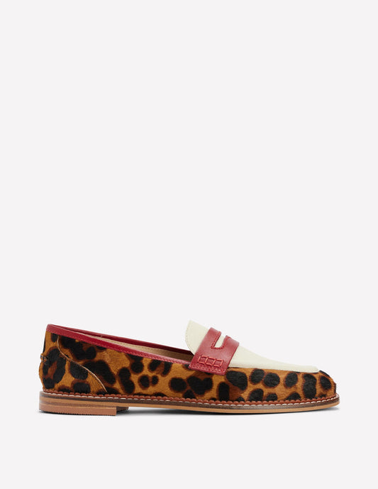 Nya Penny Loafers Leopard Colourblock