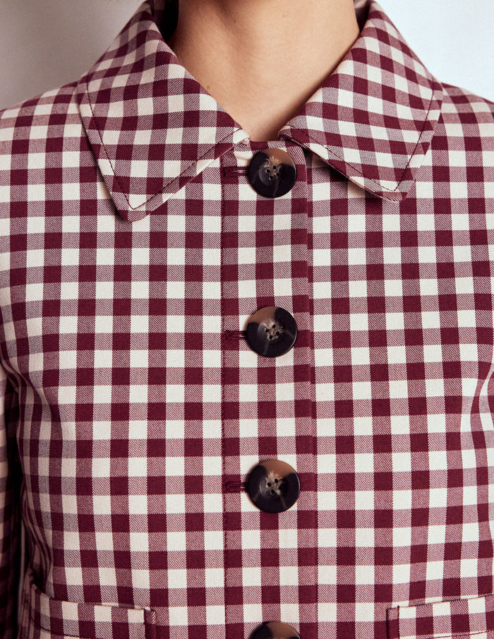 Knightsbridge Gingham Jacket Chestnut Gingham