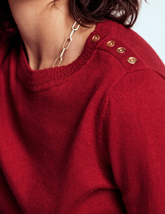 Briony Stitch Sweater Red Liquorice